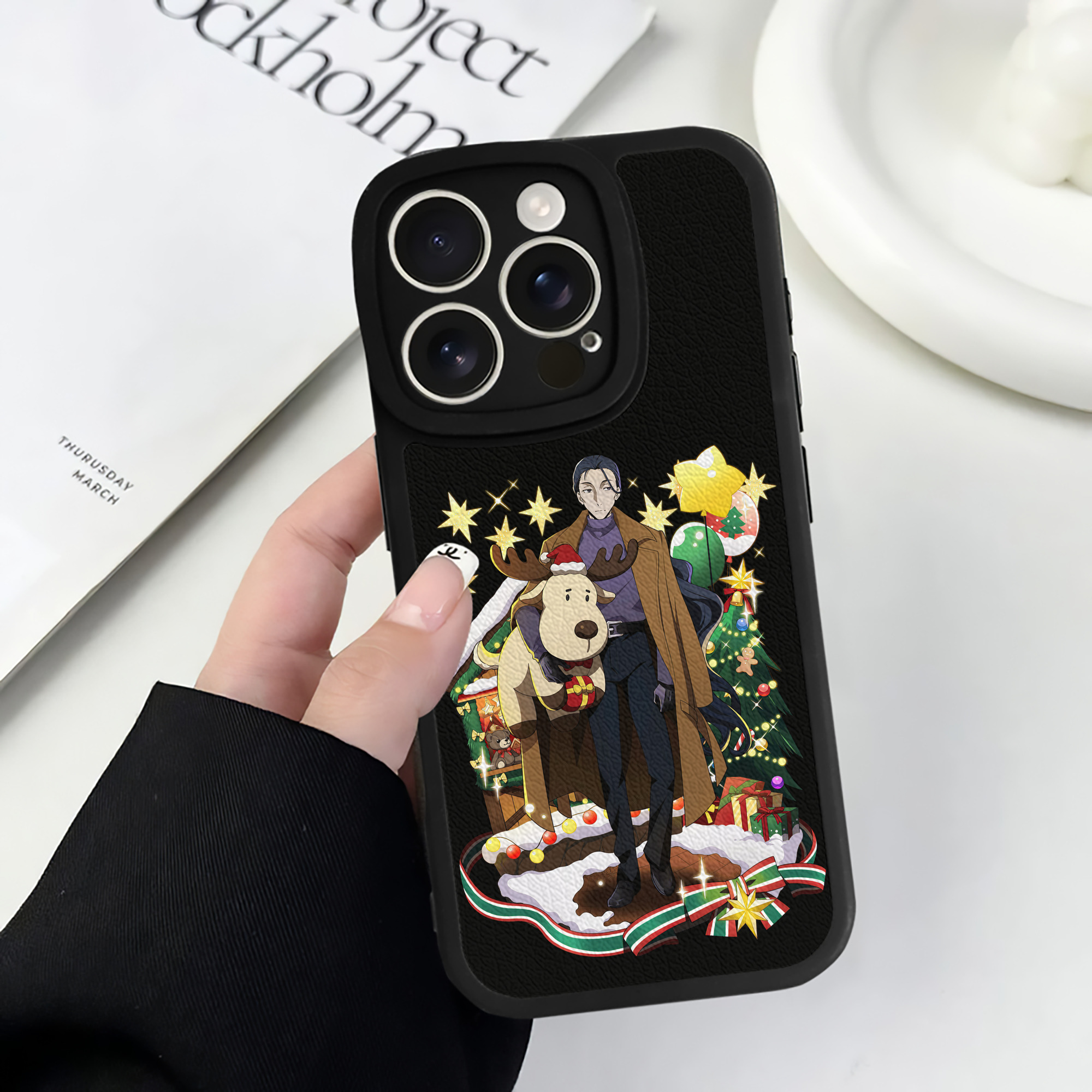 （画像用） 文豪ストレイドッグス Bungo Stray Dogs 【iPhone 16シリーズ対応】シリコンスマホケース（レザー調） 材質：シリコン